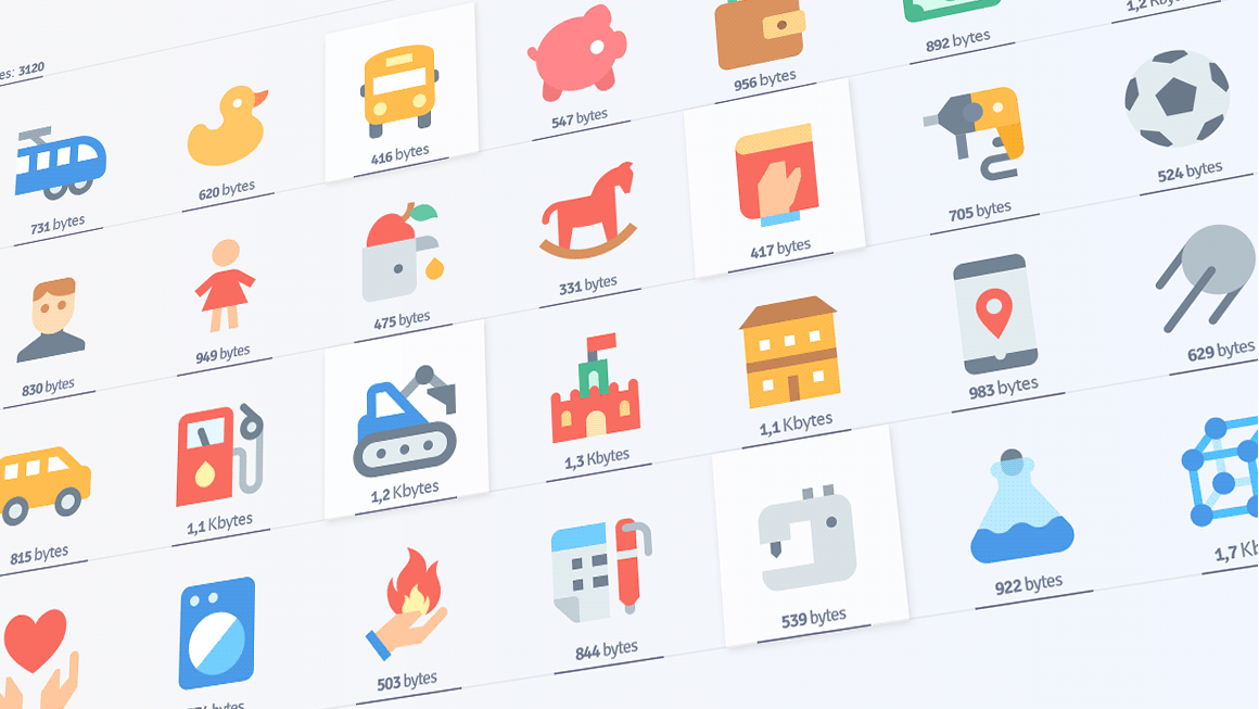 flat icons, duck icon, baby icons, color icons