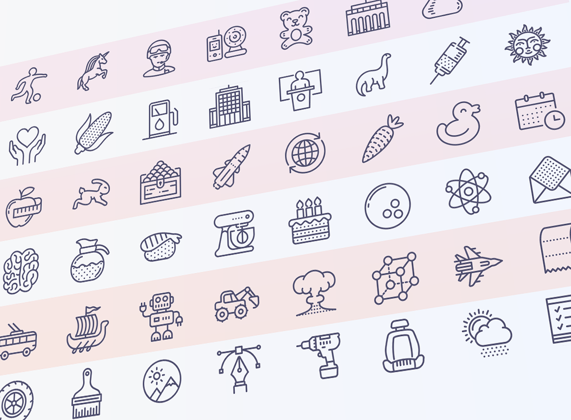 outline icons, stroke icons, line icons, ios